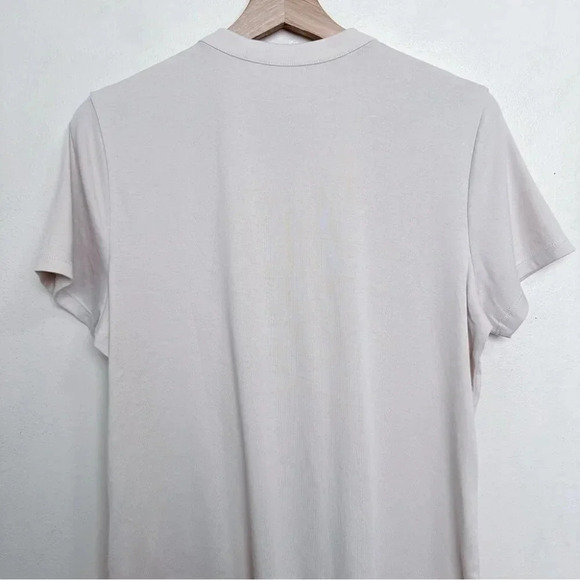 Calvin  Klein Jeans Womens Large Jersey Buton Neck Beige Shirt - Picture 11 of 13